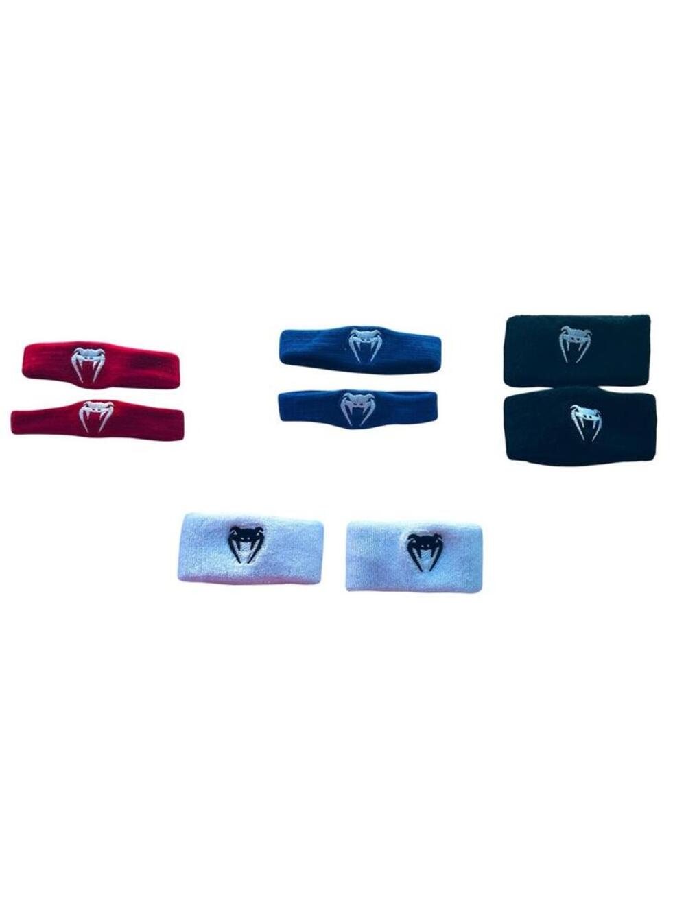 Venum Lineup Bicep Bands Lot Of 4 Pairs Black Red Blue White Wide Regular